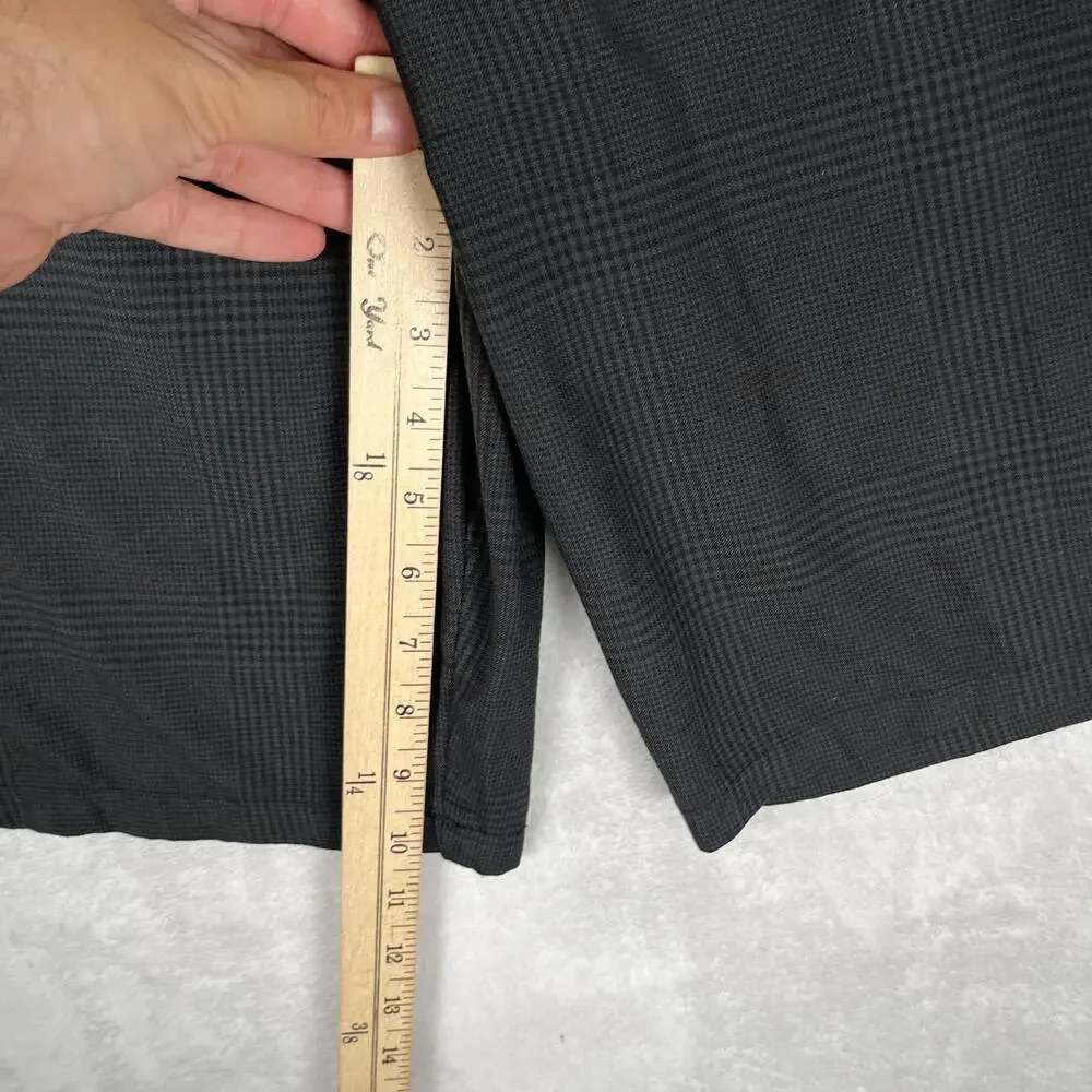 O'Neill Shorts Mens 38 Gray Plaid Chino Flat Front 10 Inseam Casual Pockets Y2K